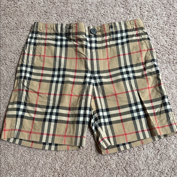 Burberry Other - Burberry Boys Classic Plaid Shorts - Tan/Black/Red size 6